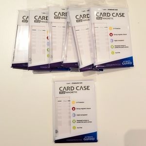 Lot of 7 NEW Magnetic One Touch Card Holders 35 pt. Standard Crystal Clear